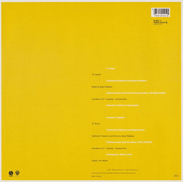Madonna - Vogue (12" Version) (12" Tweedehands) - Discords.nl
