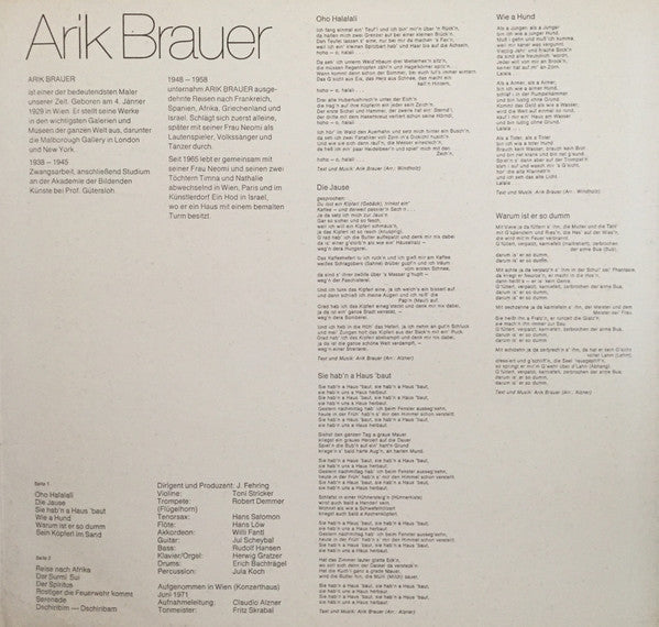 Arik Brauer - Arik Brauer (LP Tweedehands)
