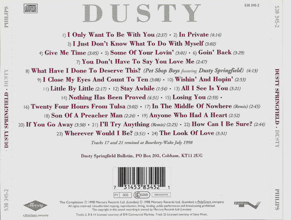 Dusty Springfield - Dusty (The Very Best Of Dusty Springfield) (CD Tweedehands)