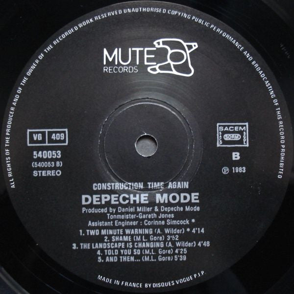 Depeche Mode - Construction Time Again (LP Tweedehands) - Discords.nl