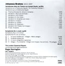 Johannes Brahms - London Classical Players, Roger Norrington - Symphonie 1 / Haydn - Variationen (CD) - Discords.nl