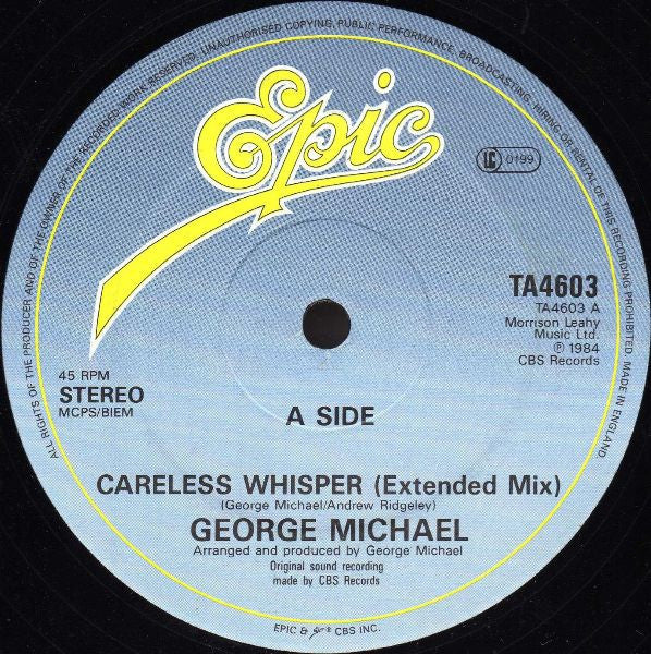 George Michael - Careless Whisper (12" Tweedehands)