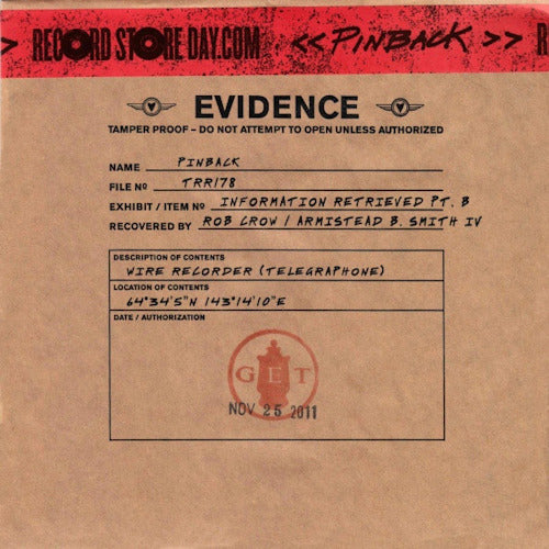 Pinback - Information retrieved part b (12-inch)