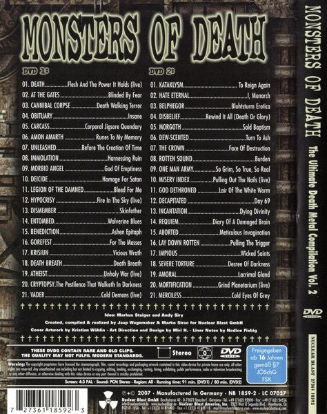 Various - Monsters Of Death Vol.2 (DVD Tweedehands)