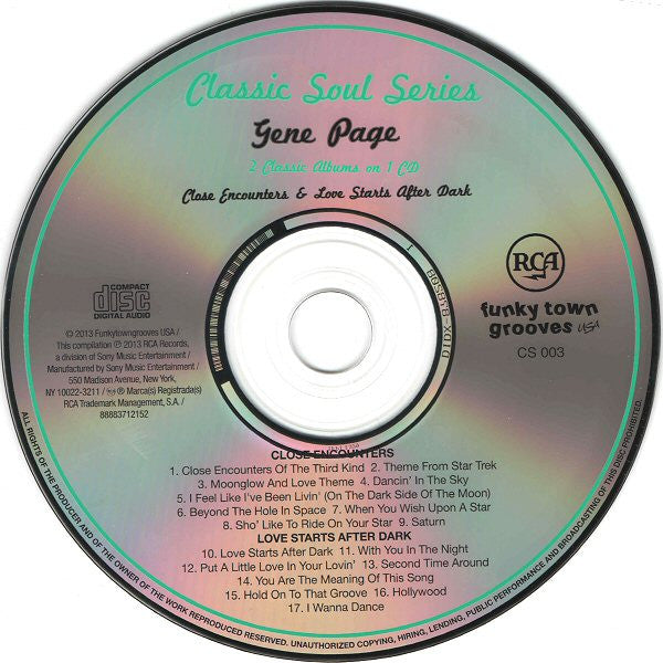 Gene Page - Close Encounters / Love Starts After Dark (CD)