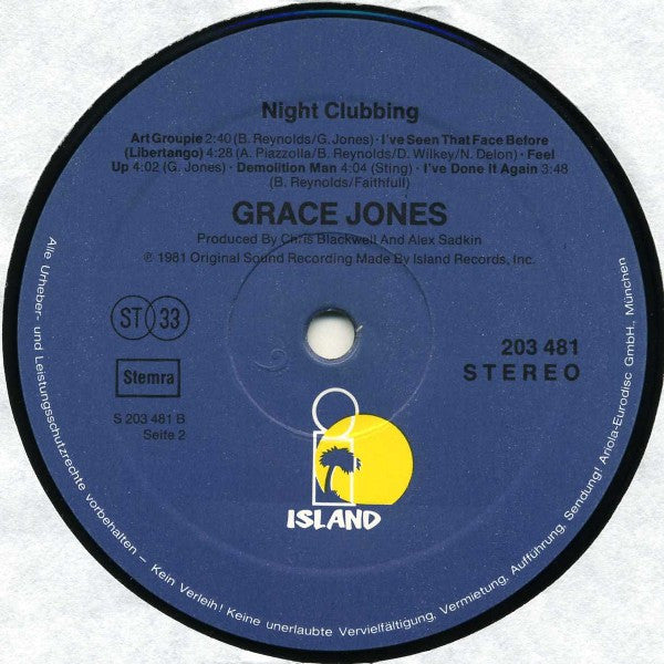 Grace Jones - Nightclubbing (LP Tweedehands)