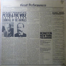 Sergei Prokofiev / Camille Saint-Saëns, Leonard Bernstein, New York Philharmonic - Peter & The Wolf / Carnival Of The Animals (LP Tweedehands)