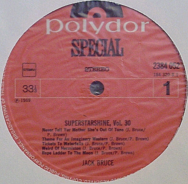 Jack Bruce - Superstarshine Vol. 30 (LP Tweedehands)