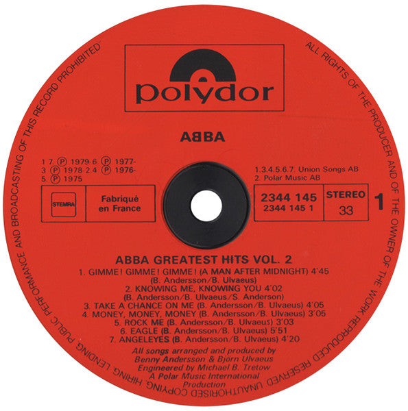 ABBA - Greatest Hits Vol. 2 (LP Tweedehands) - Discords.nl