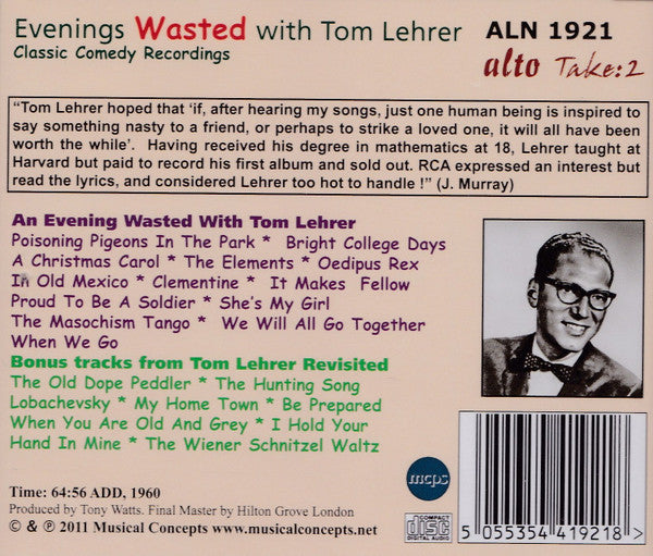 Tom Lehrer - Evenings Wasted with Tom Lehrer (CD) - Discords.nl
