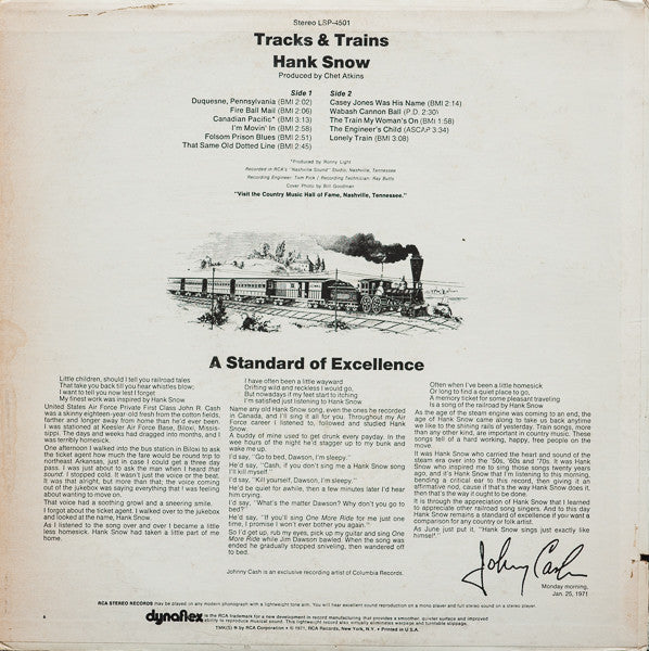 Hank Snow - Tracks & Trains (LP Tweedehands) - Discords.nl