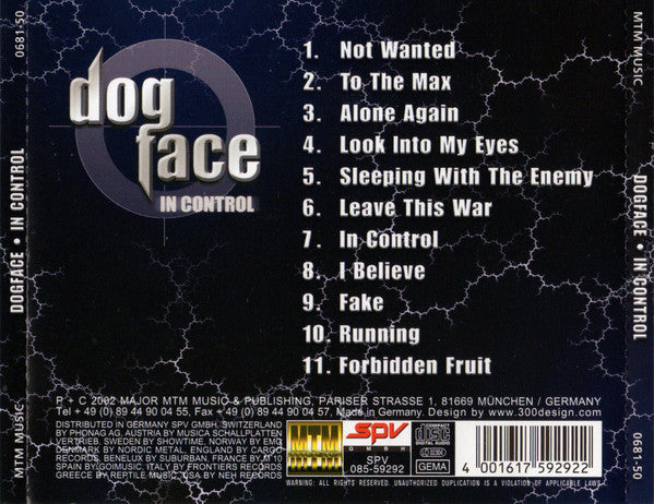 Dogface (2) - In Control (CD)