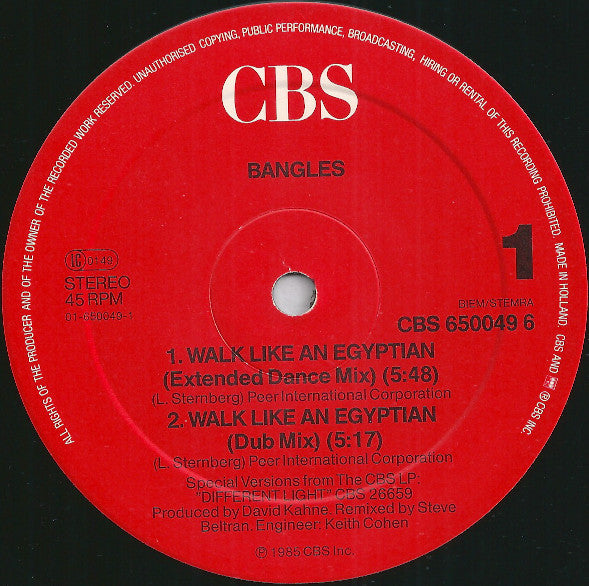Bangles - Walk Like An Egyptian (LP Tweedehands)