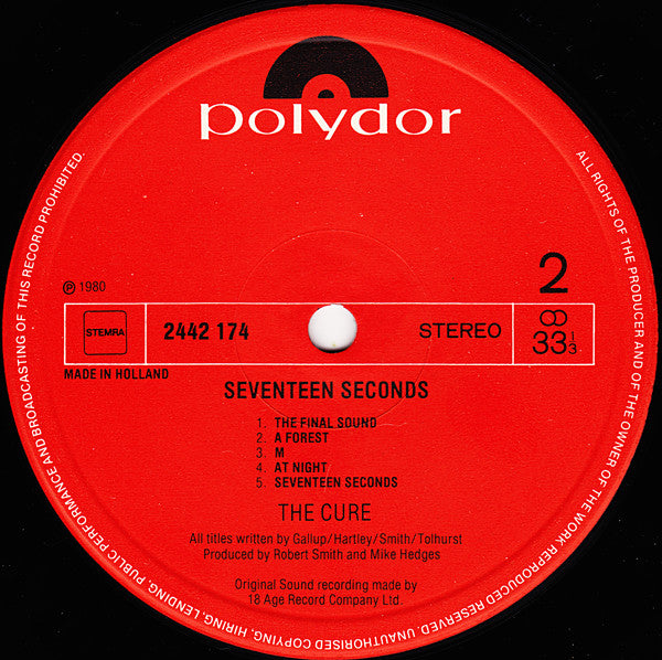 Cure, The - Seventeen Seconds (LP Tweedehands)