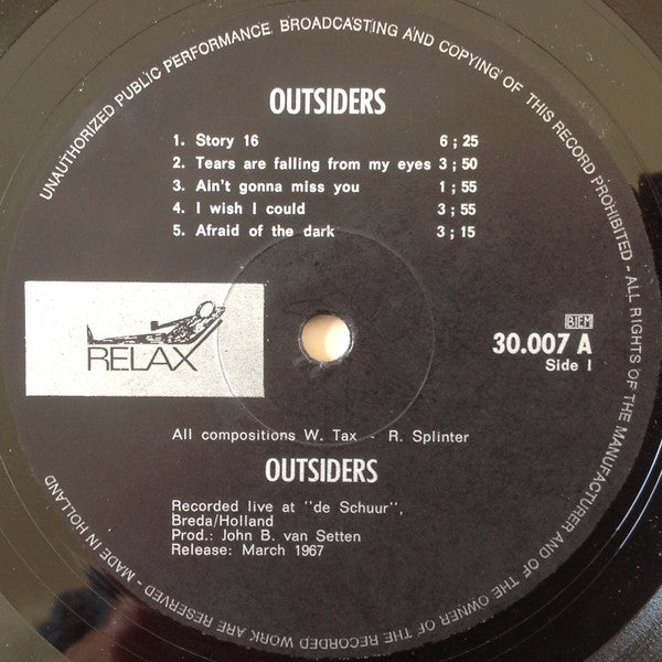Outsiders, The - Outsiders (LP Tweedehands)
