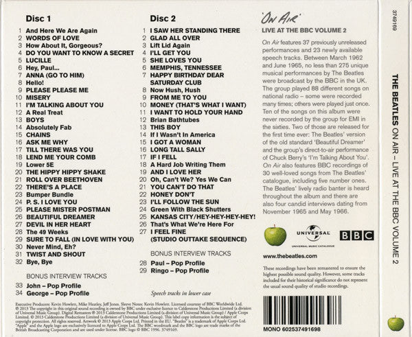 Beatles, The - On Air - Live At The BBC Volume 2 (CD)