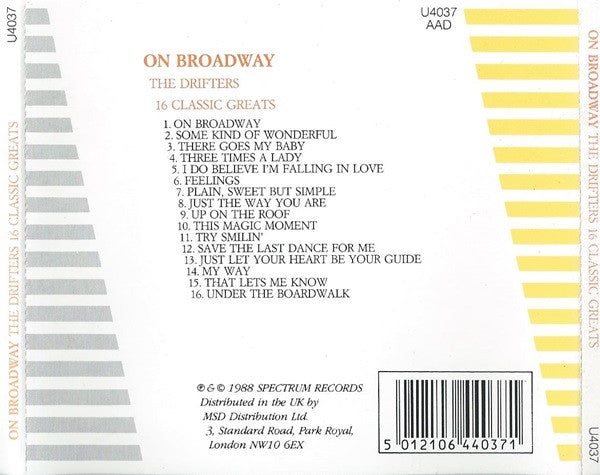 Drifters, The - On Broadway (16 Classic Greats) (CD)