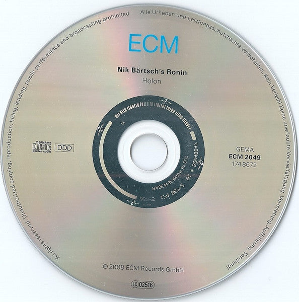 Nik Bärtsch's Ronin - Holon (CD Tweedehands)