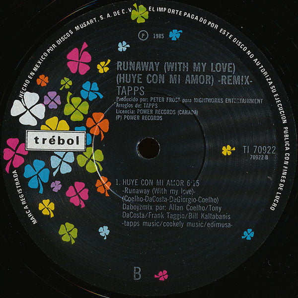 Tapps - Runaway (With My Love) = Huye Con Mi Amor (Remix) (12" Tweedehands) - Discords.nl