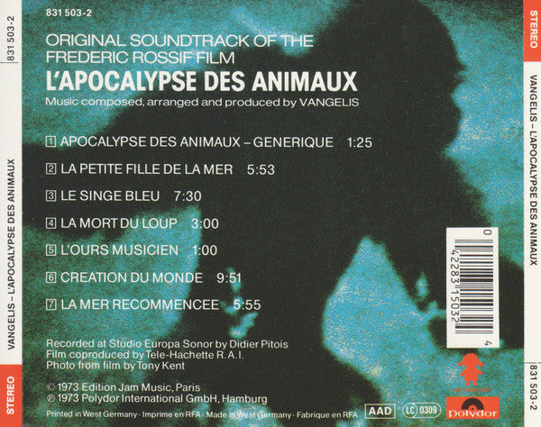 Vangelis - L'Apocalypse Des Animaux (CD Tweedehands)