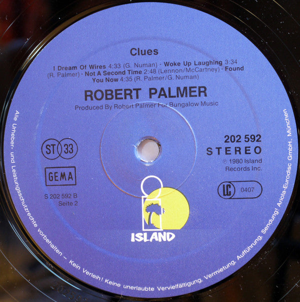 Robert Palmer - Clues (LP Tweedehands)