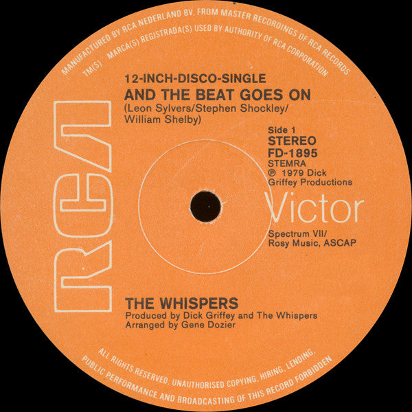 Whispers, The - And The Beat Goes On / Can You Do The Boogie (12" Tweedehands)