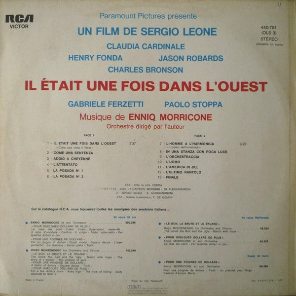 Ennio Morricone - Il Était Une Fois Dans L'Ouest (Bande Originale Du Film Paramount) (LP Tweedehands)