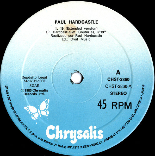 Paul Hardcastle - 19 (Extended Version) (12" Tweedehands)