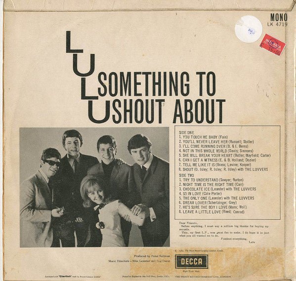 Lulu - Something To Shout About (LP Tweedehands)