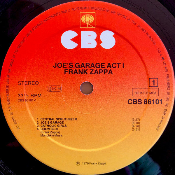 Frank Zappa - Joe's Garage Act I (LP Tweedehands)