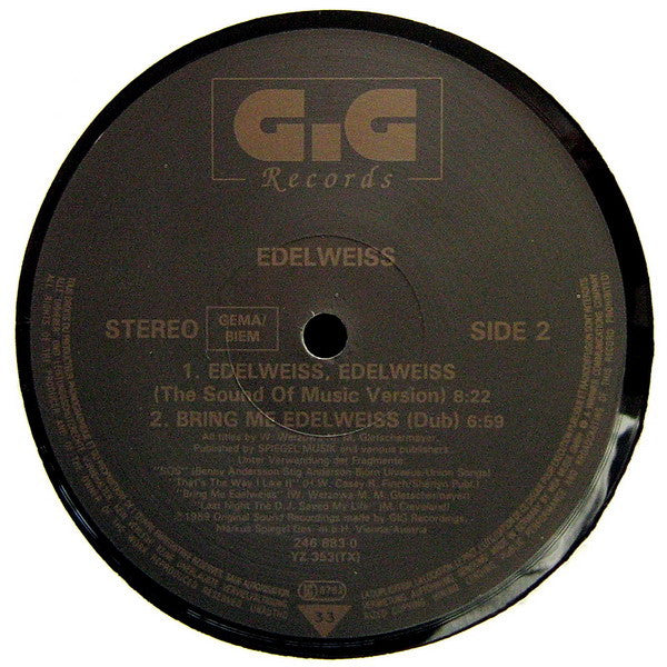 Edelweiss - Bring Me Edelweiss (US Remix) (12" Tweedehands)