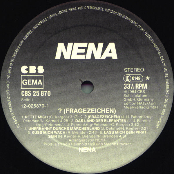 Nena - ? (Fragezeichen) (LP Tweedehands)