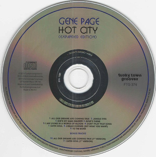 Gene Page - Hot City (CD)