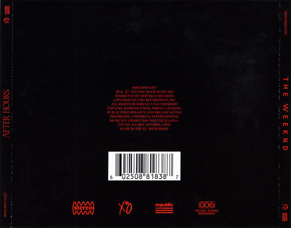 Weeknd, The - After Hours (CD) - Discords.nl