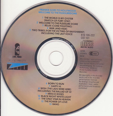 Frankie Goes To Hollywood - Welcome To The Pleasuredome (CD Tweedehands) - Discords.nl