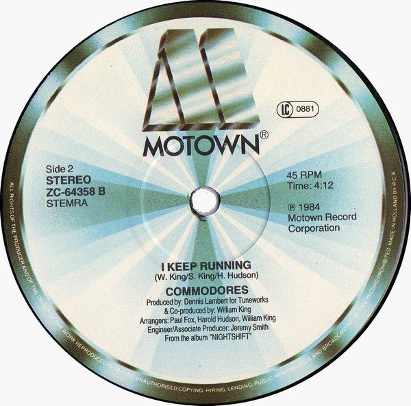 Commodores - Nightshift (Extended Version) (12" Tweedehands) - Discords.nl