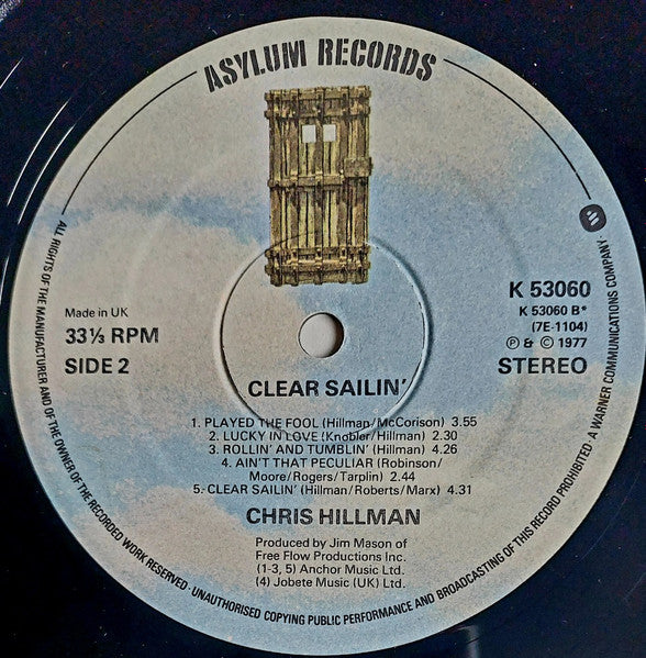 Chris Hillman - Clear Sailin' (LP Tweedehands)