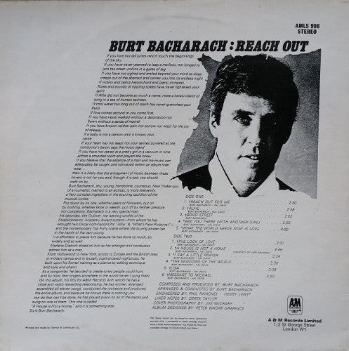 Burt Bacharach - Reach Out (LP Tweedehands)