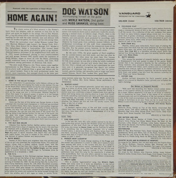 Doc Watson - Home Again! (LP Tweedehands) - Discords.nl