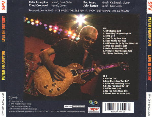 Peter Frampton - Live In Detroit (CD Tweedehands)