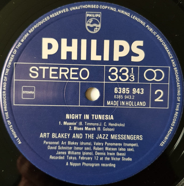 Art Blakey & The Jazz Messengers - Night In Tunisia (LP Tweedehands) - Discords.nl