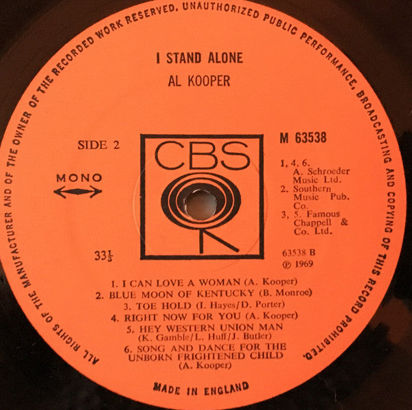 Al Kooper - I Stand Alone (LP Tweedehands)
