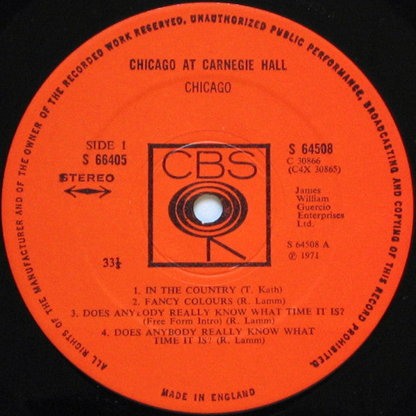 Chicago  - Chicago At Carnegie Hall (LP Tweedehands) - Discords.nl