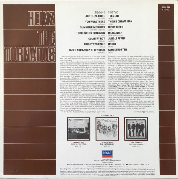 Heinz / Tornados, The - Heinz/The Tornados (LP Tweedehands)