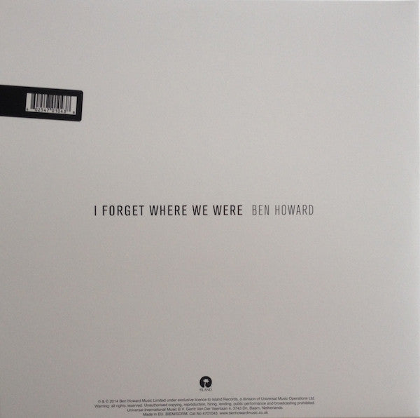 Ben Howard - I Forget Where We Were (LP) - Discords.nl