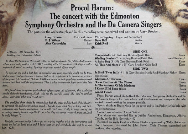 Procol Harum In Concert With The Edmonton Symphony Orchestra - Live (LP Tweedehands)