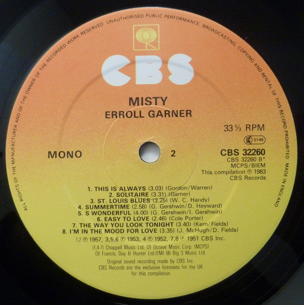 Erroll Garner - Misty (LP Tweedehands) - Discords.nl