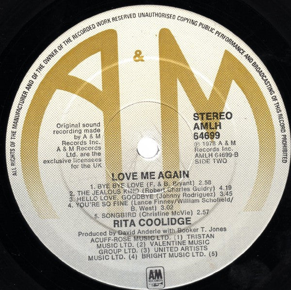 Rita Coolidge - Love Me Again (LP Tweedehands)