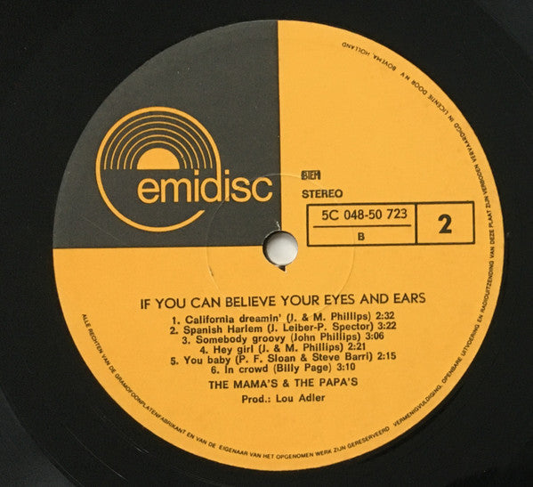 Mamas & The Papas, The - If You Can Believe Your Eyes And Ears (LP Tweedehands)