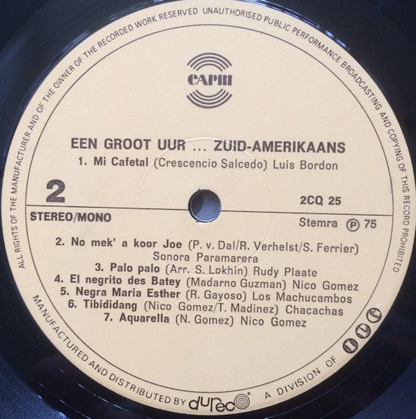 Various - Een Groot Uur Zuid-Amerikaans (LP Tweedehands)